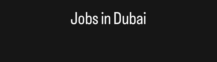 Job in Dubai Driver