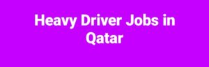 Heavy Driver Jobs in Qatar